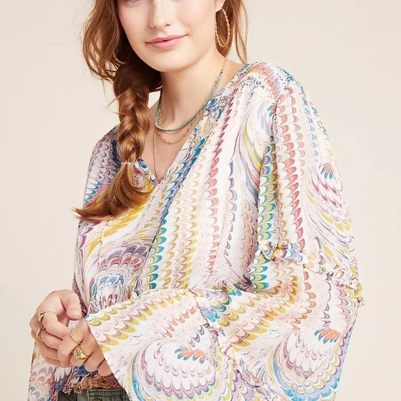 Maeve by Anthropologie Jessa Peasant Blouse - Size Small - Picture 1 of 9